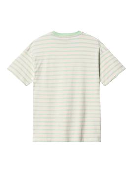 Camiseta Mujer Carhartt WIP Robie Menta Blanco