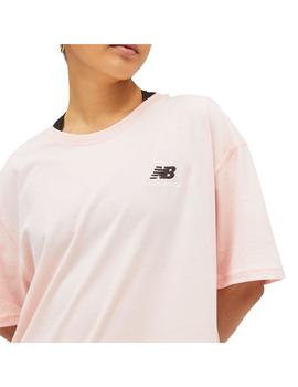 Camiseta Unisex New Balance Unissential Rosa
