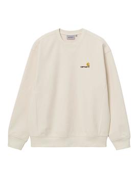 Sudadera Hombre Carhartt WIP American Script Crema