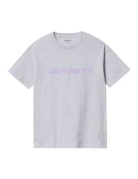 Camiseta Mujer Carhartt WIP Script Gris Lila