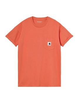 Camiseta Mujer Carhartt WIP Pocket Coral