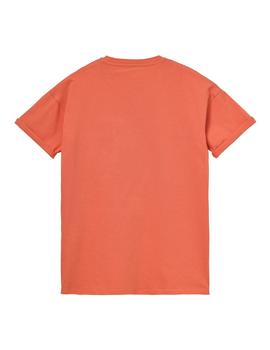 Camiseta Mujer Carhartt WIP Pocket Coral