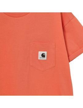 Camiseta Mujer Carhartt WIP Pocket Coral