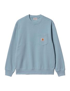 Sudadera Hombre Carhartt WIP Pocket Celeste