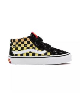 Zapatilla Niño Vans Sk8-Mid Cuadros Multicolor