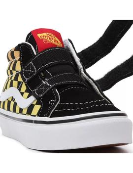 Zapatilla Niño Vans Sk8-Mid Cuadros Multicolor