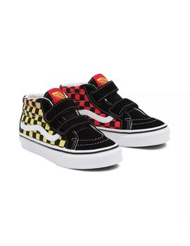 Zapatilla Niño Vans Sk8-Mid Cuadros Multicolor