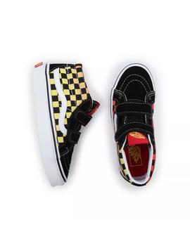 Zapatilla Niño Vans Sk8-Mid Cuadros Multicolor