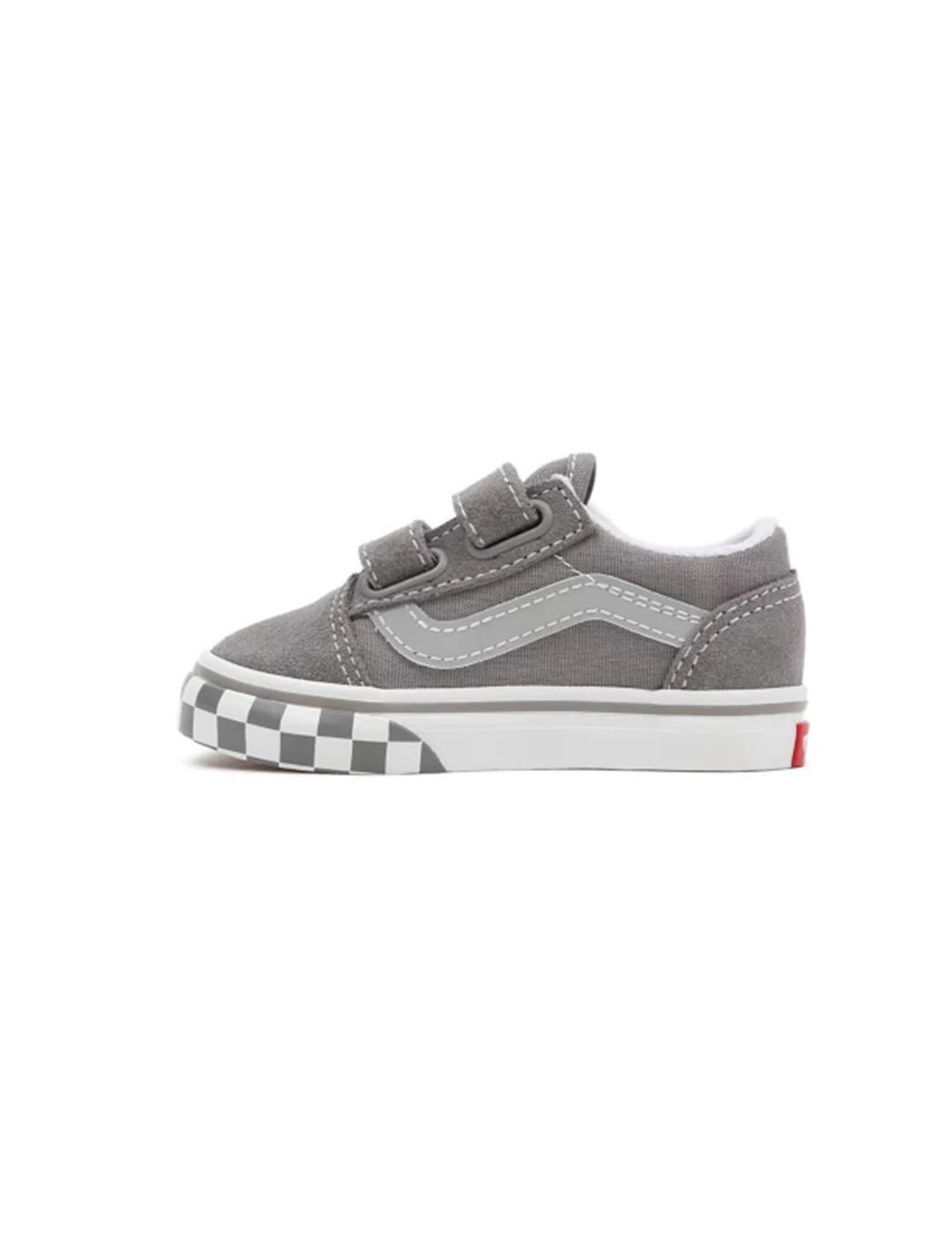 Zapatilla Baby Vans Old Skool Gris