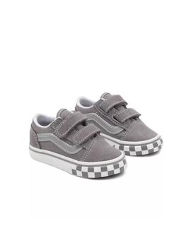 Zapatilla Baby Vans Old Skool Gris