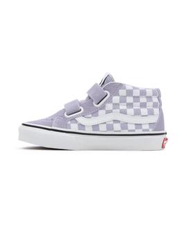 Zapatilla Unisex Vans Sk8-Mid Cuadros Lila