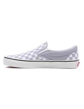 Zapatilla Mujer Vans Slip On Cuadros Lila