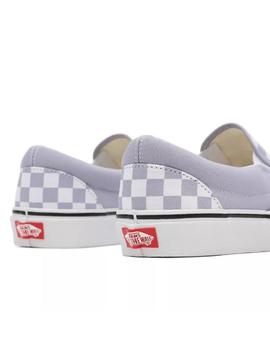 Zapatilla Mujer Vans Slip On Cuadros Lila