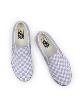 Zapatilla Mujer Vans Slip On Cuadros Lila