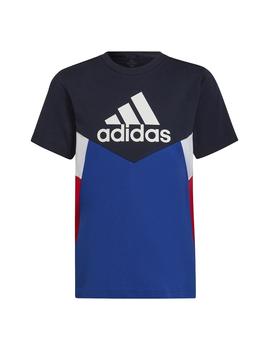 Camiseta Niño adidas Colorblock Azul