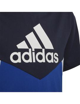 Camiseta Niño adidas Colorblock Azul