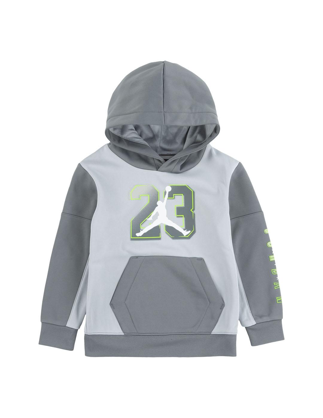 Sudadera Niño Nike Jordan Pullover Hoodie Gris