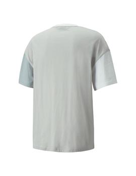 Camiseta Hombre Puma Classics Block Gris Blanco