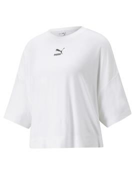 Camiseta Mujer Puma Classics Oversized Blanca