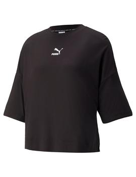 Camiseta Mujer Puma Classics Oversized Negra