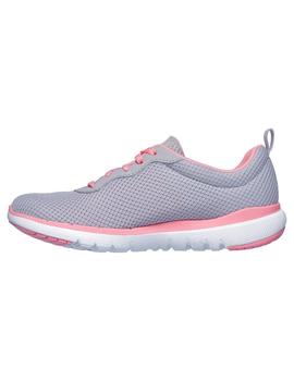 Zapatilla Mujer Skechers Flex A. Gris