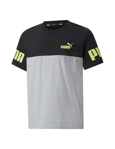 Prestigio siesta dentista Camiseta Niño Puma Power Negro Gris