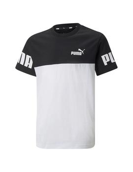 Camiseta Niño Puma Power Blanco Negro