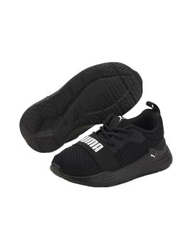 Zapatilla Niño Puma Wired Run Negra