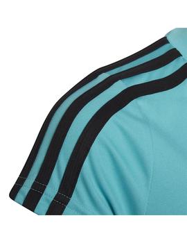 Camiseta Niño adidas G 3Stripe Turquesa