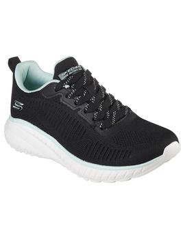 Zapatilla Mujer Skechers Bobs Squad Chaos Negro/Ve