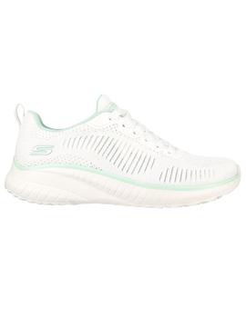 Zapatilla Mujer Skechers Bobs Squad Chaos Blanco