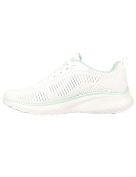 Zapatilla Mujer Skechers Bobs Squad Chaos Blanco