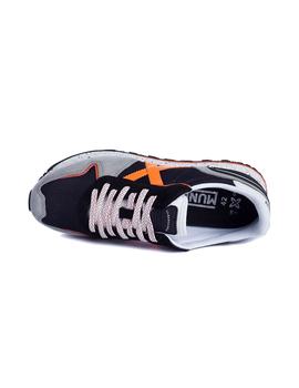 Zapatilla Hombre Munich Massana 465 Negra Naranja