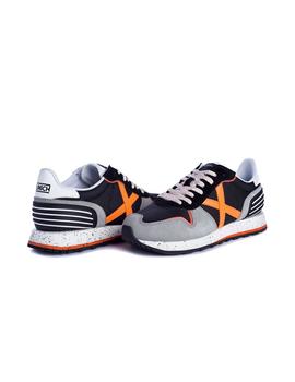 Zapatilla Hombre Munich Massana 465 Negra Naranja