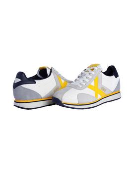 Zapatilla Hombre Munich Sapporo 136 Blanca Gris