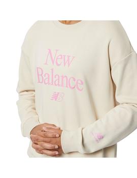 Sudadera Mujer New Balance Ess Cel Crema