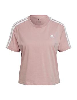 Camiseta Mujer adidas 3S Rosa