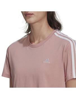 Camiseta Mujer adidas 3S Rosa