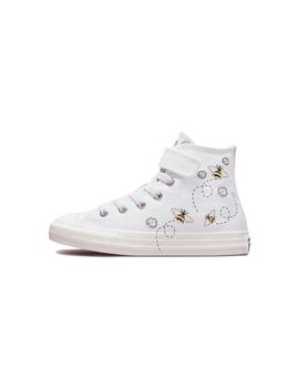 Zapatilla Niña Converse All Star HI Blanca Amarill