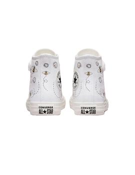 Zapatilla Niña Converse All Star HI Blanca Amarill