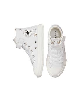 Zapatilla Niña Converse All Star HI Blanca Amarill