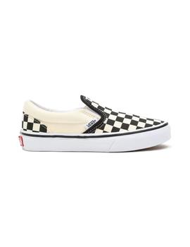Zapatilla Niñ@ Vans Checkerboard Slip On Cuadros Blanco Negr