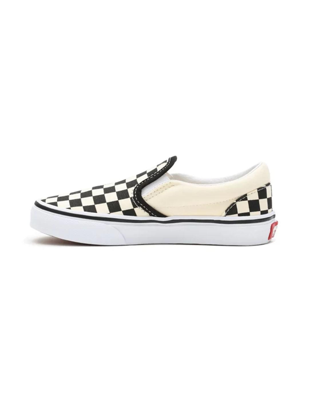 Zapatilla Niñ@ Vans Checkerboard Slip On Cuadros Blanco Negr