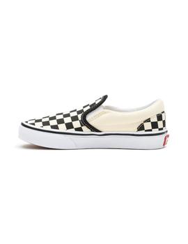 Zapatilla Niñ@ Vans Checkerboard Slip On Cuadros Blanco Negr