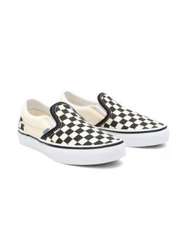 Zapatilla Niñ@ Vans Checkerboard Slip On Cuadros Blanco Negr