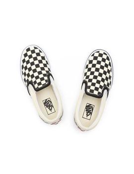 Zapatilla Niñ@ Vans Checkerboard Slip On Cuadros Blanco Negr