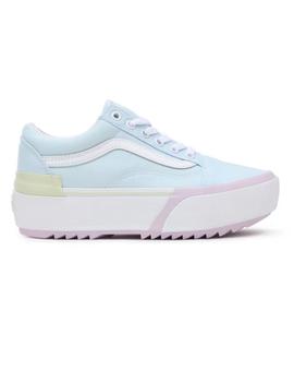 Zapatilla Mujer Vans Old Skool Stacked Celeste