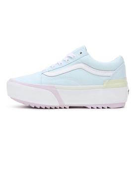 Zapatilla Mujer Vans Old Skool Stacked Celeste