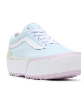 Zapatilla Mujer Vans Old Skool Stacked Celeste