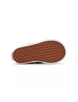 Zapatilla Baby Vans Checkerboard Slip On Blanca Negra